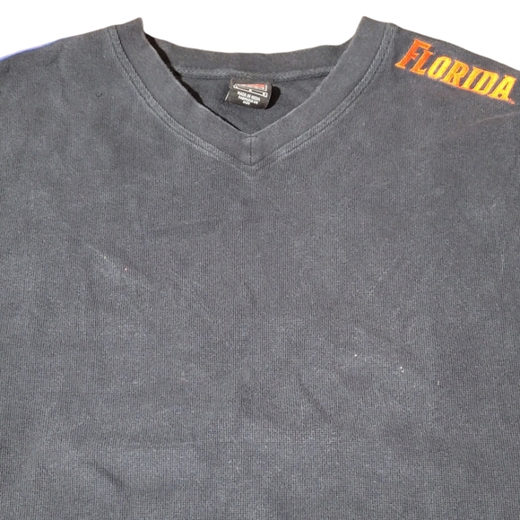 Vintage Nike Florida Gators V-Neck Sweather Mens Size Large Faded Black B28 - Picture 3 of 10
